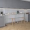 Amgood 18in D x 96in L Stainless Steel Open Base Table, 3in Casters AMG WT-1896-RCB-WHEELS-Z - alternate 6