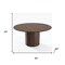 Homeroots 60" Brown Wood Pedestal Base Round Top Dining Table 720957 - alternate 4