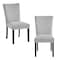 Homeroots Set of Two Light Gray and Black Upholstered Fabric And Wood Dining Side Chairs, 2PK 654254 - alternate 7