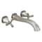 Delta Stryke Wall Mounted Tub Filler, 12.72 in, Lumicoat Stainless T57766-SS-PR-WL - alternate 2