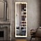 Simple Deluxe Full Length Mirror with LED Lights, 60'x16'Floor Mirror with Dimming and 3 Color Lighting, Free Sta 3A88MIROFY1660NWHT - alternate 1