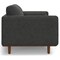 Homeroots 72" Gray Fabric Sofa With Ottoman With Brown Legs 641060 - alternate 8