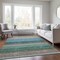 Homeroots 3' X 5' Sage Teal Blue And Tan Striped Washable Indoor Outdoor Area Rug 614827 - alternate 9