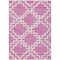 Homeroots 5' X 8' Blush And Ivory Geometric Washable Indoor Outdoor Area Rug 593751 - alternate 6