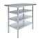 Amgood 24in D x 36in L Stainless Steel Table, Three Undershelves AMG WT-2436-3SH-Z - alternate 1
