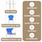 Leisuremod Oyster Acrylic Barstool with Steel Frame in Chrome Finish, Transparent Blue, 2PK OC31TBU2 - alternate 9