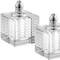 Homeroots Set of Two Clear And Silver Crystal Striped Pepper Shakers 375770 - alternate 6