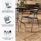 Flash Furniture Lila  Black Metal Restaurant Stack Chair with Aluminum Slats, PK4 4-TLH-017C-BK-GG - alternate 13