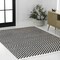 Jonathan Y Finn High-Low Modern Minimalist Checkered Monotone Black/White 3 ft. x 5 ft. Area Rug SCN108B-3 - alternate 7