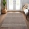 Homeroots 8' X 10' Brown And Ivory Chevron Washable Indoor Outdoor Area Rug 612247 - alternate 8
