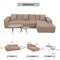 Deko Living 4 Piece Brown Outdoor Compressed Foam Sectional Sofa Lounger and Table Set COP30118 - alternate 4