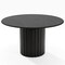 Homeroots 52" Black Solid Wood Pedestal Base Round Top Dining Table 721033 - alternate 1