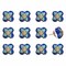 Homeroots 1.5" X 1.5" X 1.5" Ceramic Metal Multicolor Knobs, 12PK 358078 - alternate 5