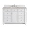James Martin Vanities Bristol 48" Single Vanity, Bright White, w/ 3 CM Siberian Silestone Top 157-V48-BW-3SFR - alternate 1