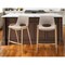 Homeroots Set of Two 26" Beige And Gold Faux Leather And Steel Low Back Counter Height Bar Chairs 555657 - alternate 8
