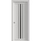 Sartodoors Sliding Pocket Door 24 x 84 inches, BASIC 4903 White with Black Glass, Kit Rail Hardware, Solid W BASIC4903PD-WS-2484 - alternate 1