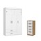 Homeroots Two Piece White and Natural Bedroom Set 530267 - alternate 1