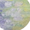Homeroots 8' Artichoke Green Purple And Lilac Round Abstract Washable Indoor Outdoor Area Rug 582148 - alternate 5