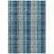 Homeroots 9' X 12' Teal Blue Navy Blue And Olive Green Plaid Washable Indoor Outdoor Area Rug 614021 - alternate 1