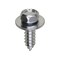 Auveco 14 x 3/4in Indented Hex Head Sems Tapping Screw 3/8in Hex Zinc, 100PK 2604 - alternate 1