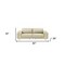 Homeroots 90" Beige Italian Leather Sofa With Gold Legs 491051 - alternate 6