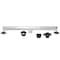 Kingston Brass 48-Inch Stainless Steel Linear Shower Drain with Reversible Tile Insert and Flat Grate BSFK4821 - alternate 1