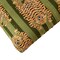 Homeroots 16" Green Tan And Brown Cotton Striped Tiger Print Footstool 634165 - alternate 8