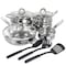 Gibson Home Ancona 12 Piece Stainless Steel Belly Shaped Cookware Set with Kitchen Tools 128611.12 - alternate 1