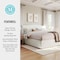 Martha Stewart Nyla King Upholstered Platform Bed with Curved Nailhead Headboard and Footboard Storage Drawer XH-8529-K-WH-MS - alternate 8