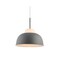 Jonathan Y Simon 12" Adjustable Metal/Glass LED Pendant, Gray JYL9064A - alternate 1