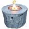 Homeroots 50000 BTU 40in Gray Aluminum Natural Gas Round Fire Pit Table With Cover 535189 - alternate 1