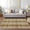 Homeroots 9' X 12' Wheat Ivory And Brown Plaid Washable Indoor Outdoor Area Rug 614027 - alternate 7