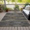 Homeroots 9' X 12' Graphite And Gray Abstract Washable Indoor Outdoor Area Rug 612507 - alternate 5