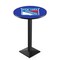 Holland Bar Stool Co 42" Blk Wrinkle New York Rangers Pub Table, 36" dia. Top L217B4236NYRang - alternate 1