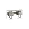 Homeroots 60" Gray and Black Computer Desk With Three Drawers 333518 - alternate 5
