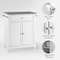 Crosley Cambridge Granite Top Portable Kitchen Island/Cart KF30023DWH - alternate 9
