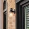 Globe Electric LED Wall Lantern - Mountain Frost Finish, Matte Black Frame 60000102 - alternate 4
