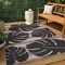 Jonathan Y Allison Classic Beach Stripe and Monstera Leaf Black/Beige 3 ft. x 5 ft. Indoor/Outdoor Area Rug TSN400A-3 - alternate 6