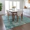 Homeroots 3' X 5' Teal Blue And Ivory Abstract Washable Indoor Outdoor Area Rug 602749 - alternate 7