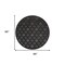 Homeroots 8' Charcoal And Black Round Trellis Indoor Outdoor Area Rug 545226 - alternate 7