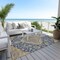 Homeroots 5' X 8' Navy Blue Beige And Brown Oriental Washable Indoor Outdoor Area Rug 605254 - alternate 6