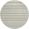 Homeroots 8' Linen And Lime Green Round Striped Washable Indoor Outdoor Area Rug 610536 - alternate 5