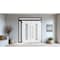Vdomdoors Metal Double Doors Deux 0757 Gray Graphite Frosted Glass 1 Sidelight and Top Transom Entry Modern P DEUX0757DEXD-GRE-W72+16xH80+14-LH-I - alternate 4