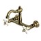 Kingston Brass Two-Handle Wall Mount Bridge Kitchen Faucet, Antique Brass KS3253PX - alternate 1