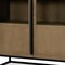 Homeroots 18in Black Iron and Metal Accent Cabinet With Two Doors 727719 - alternate 9