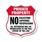 Signmission Private Property Shield Sign No Soliciti, 18 Inch X 18 Inch, Plastic Sign SHI-P-18-451 - alternate 1