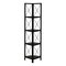Homeroots 59" Espresso Metal Four Tier Corner Bookcase 489790 - alternate 7
