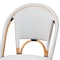 Bali & Pari Genica Classic French Two-Tone Navy and White Weaving and Natural Rattan Bar Stool 251-13957-ZORO - alternate 7