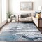 World Rug Gallery Distressed Abstract Watercolor Area Rug 4 ft x 6 ft Blue 928BLUE4X6 - alternate 1