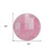 Homeroots 8' Pink And Blush Round Striped Washable Indoor Outdoor Area Rug 581661 - alternate 7
